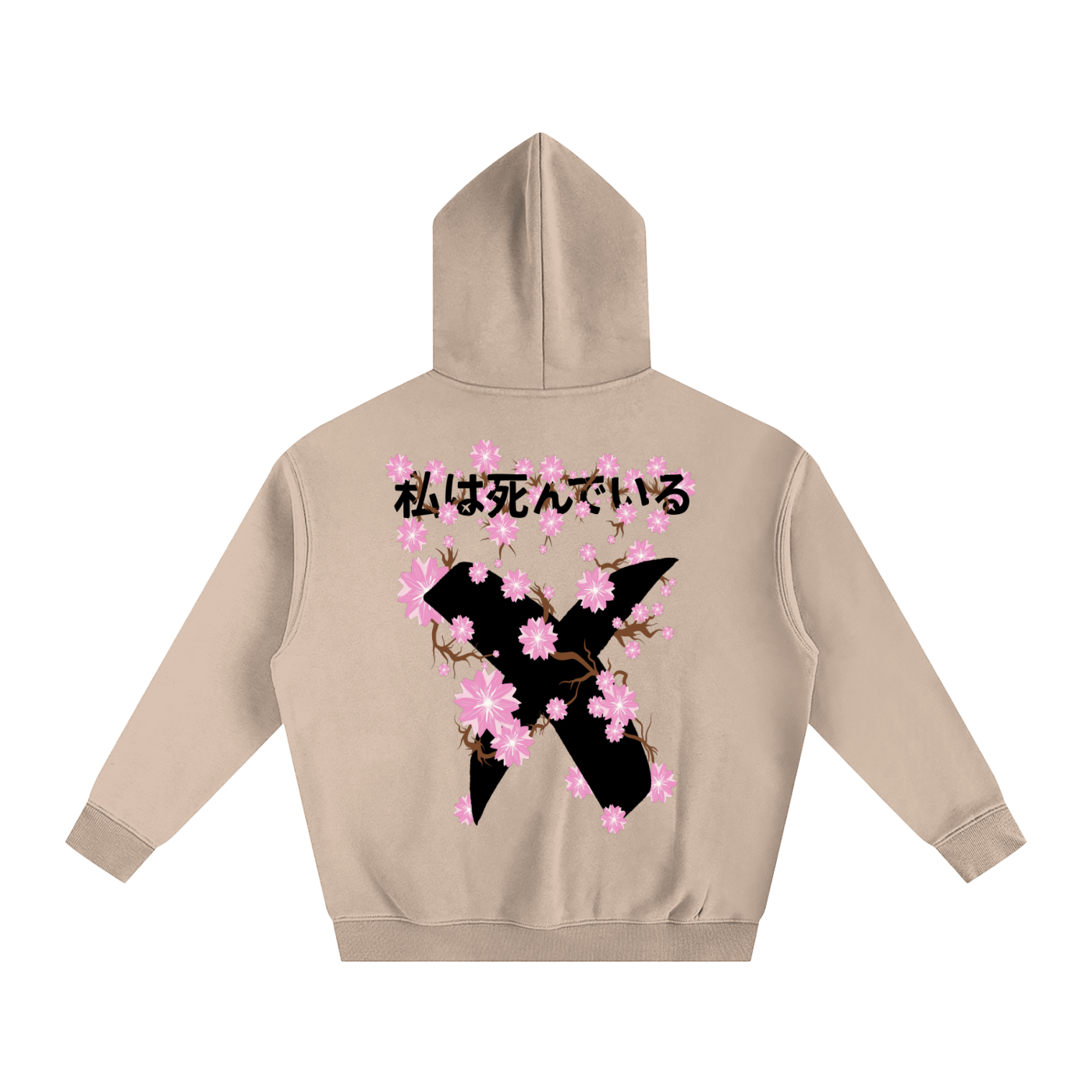 CHERRY BLOSSOM FLEECED HOODIE