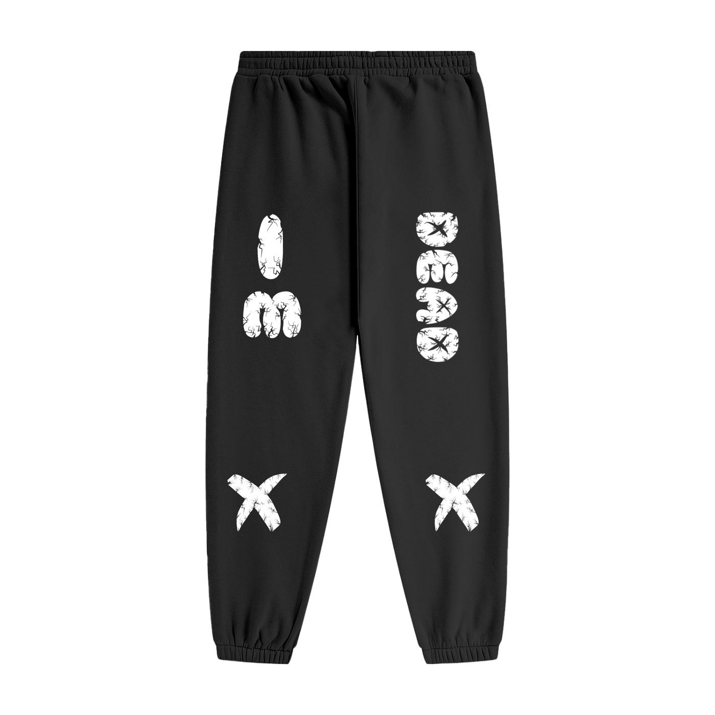 INVERSE CRACKED BEAR FLEECE JOGGERS