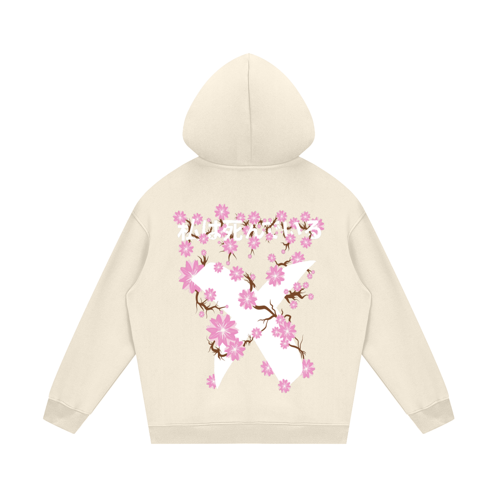 INVERSE CHERRY BLOSSOM STRING HOODIE