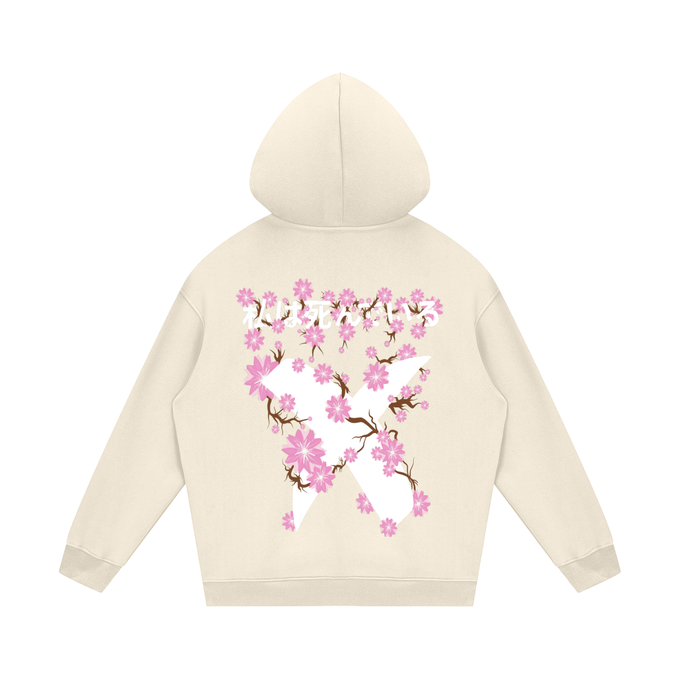 INVERSE CHERRY BLOSSOM STRING HOODIE