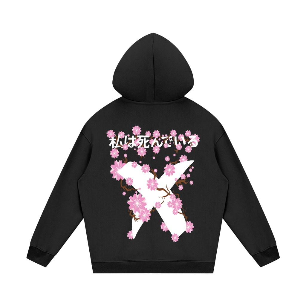 INVERSE CHERRY BLOSSOM STRING HOODIE