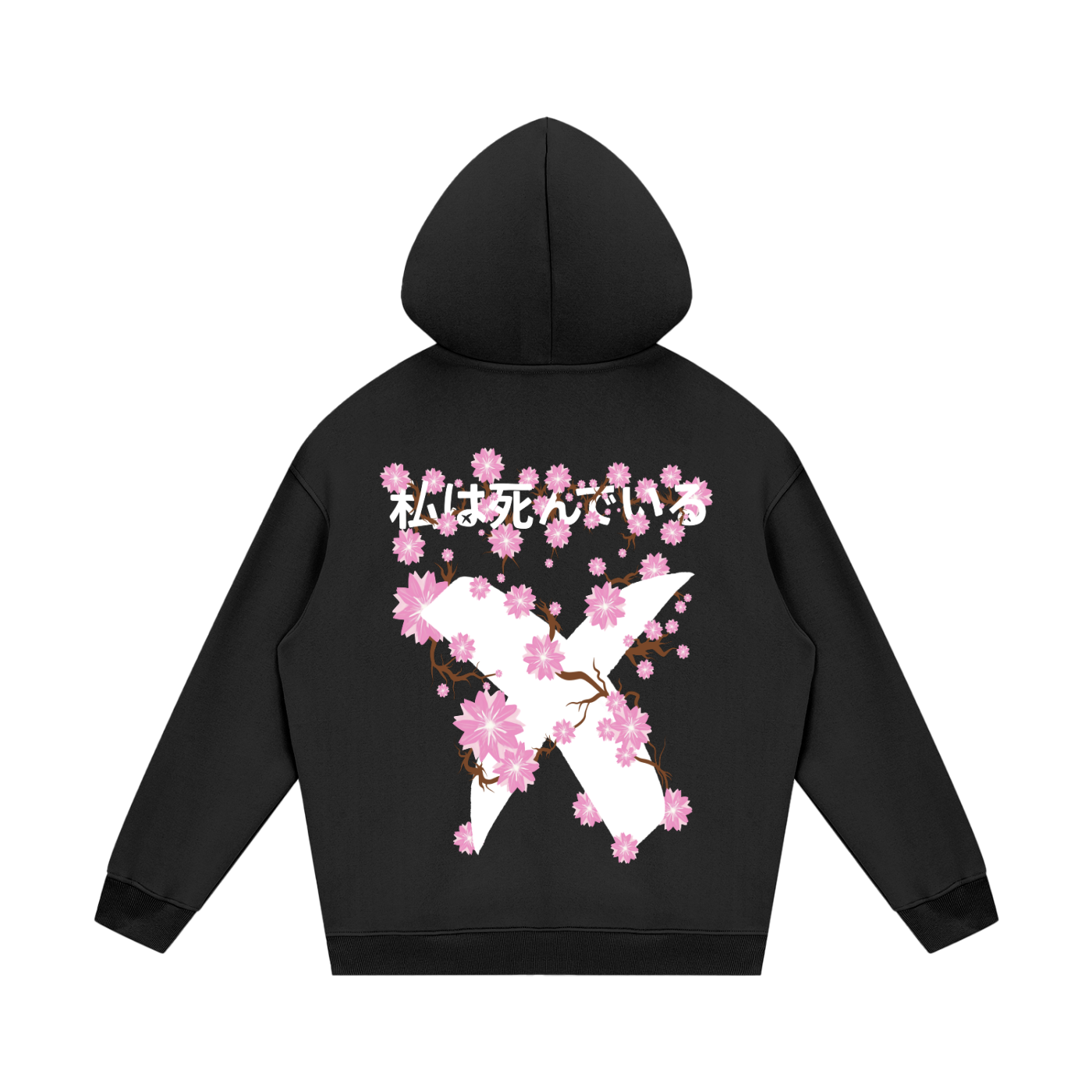 INVERSE CHERRY BLOSSOM STRING HOODIE