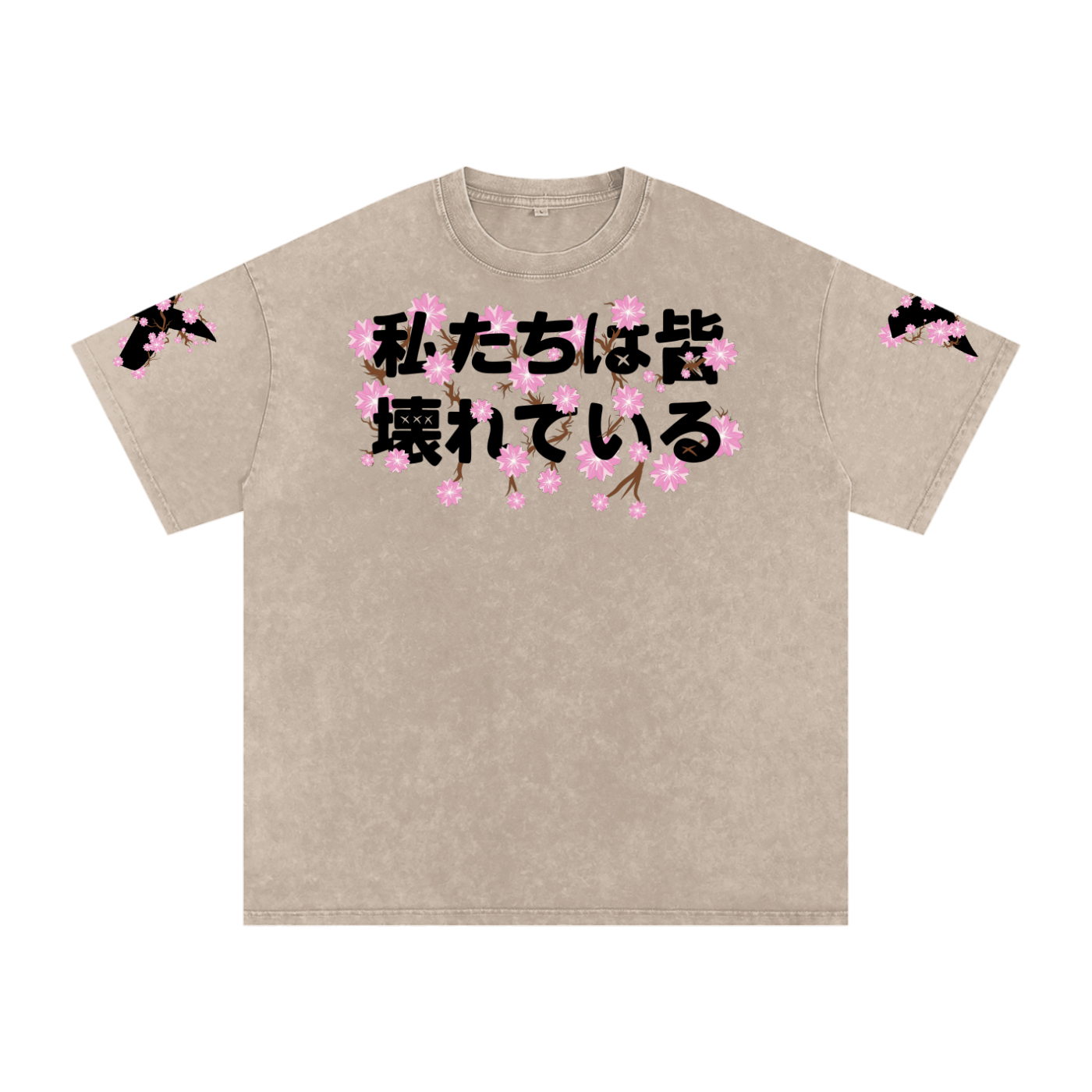 CHERRY BLOSSOM SNOW WASHED T-SHIRT