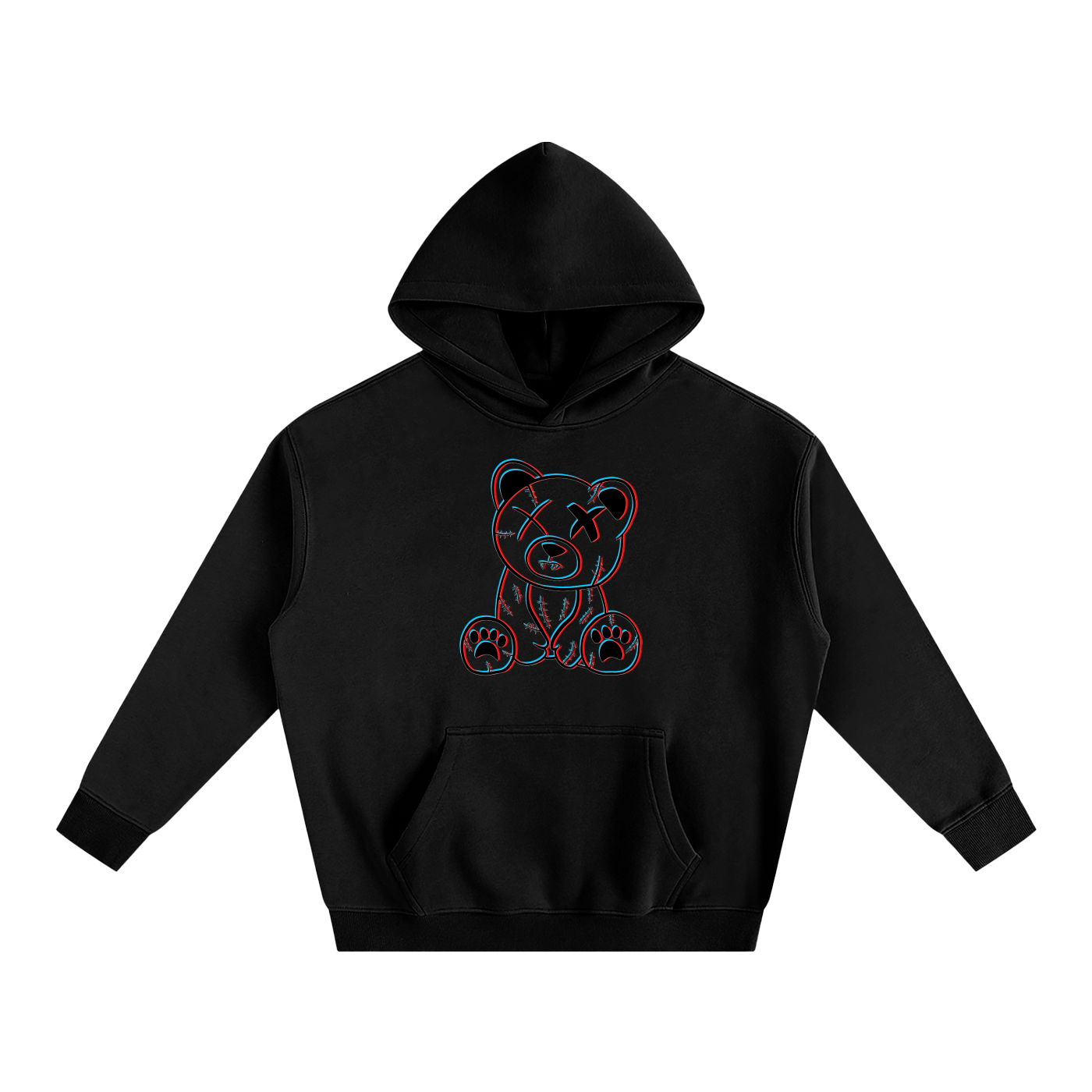 3D BEAR FLEECED HOODIE