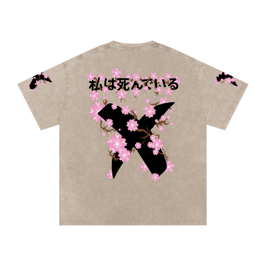CHERRY BLOSSOM SNOW WASHED T-SHIRT