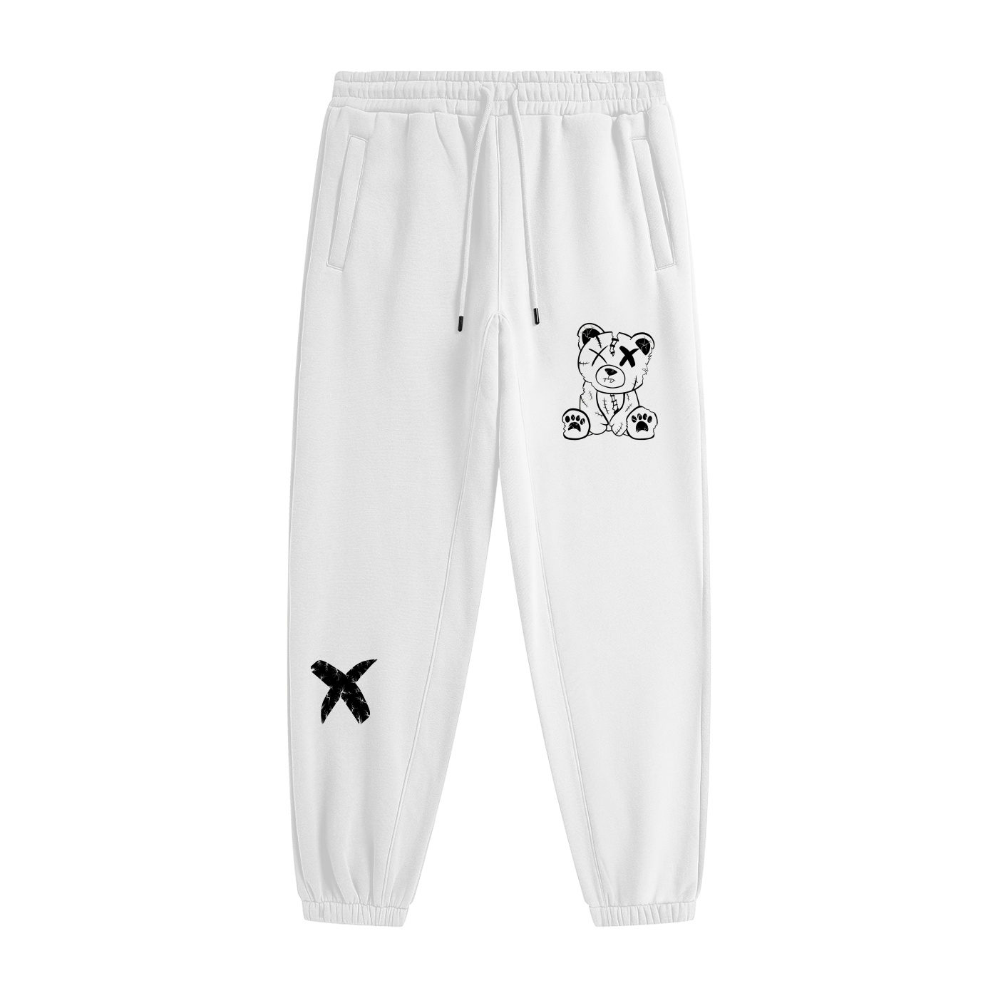 CRACKED BEAR FLEECE JOGGERS
