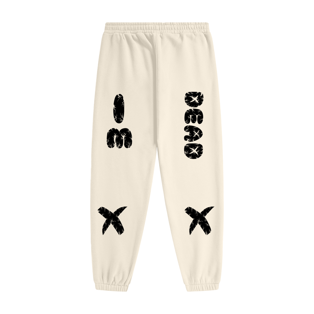 CRACKED BEAR FLEECE JOGGERS