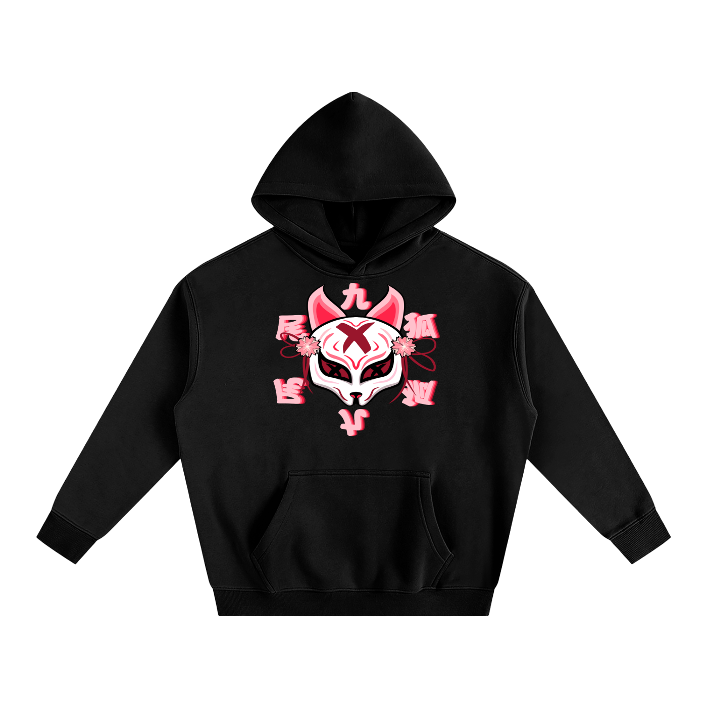 KITSUNE FLEECED BOX HOODIE
