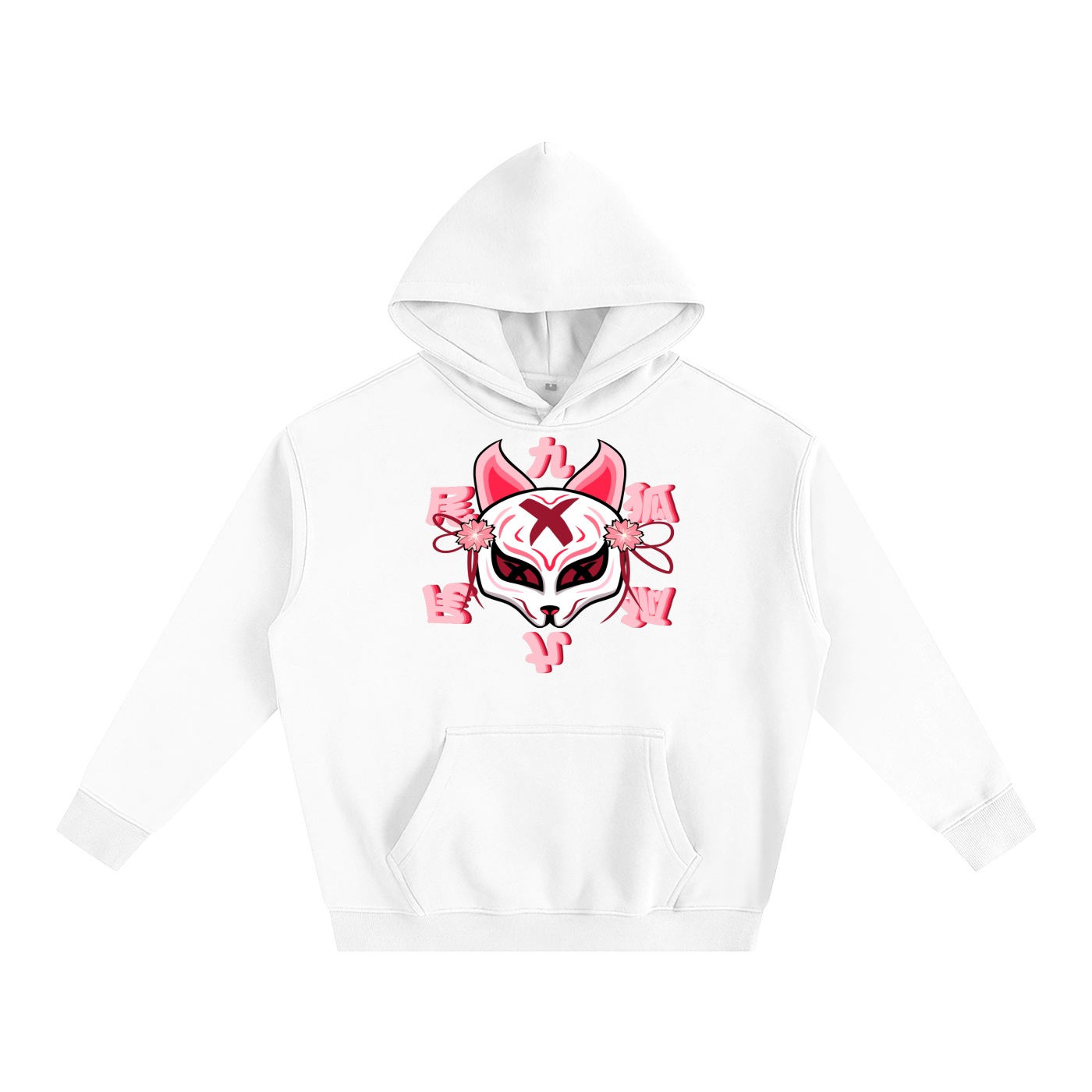 KITSUNE FLEECED BOX HOODIE