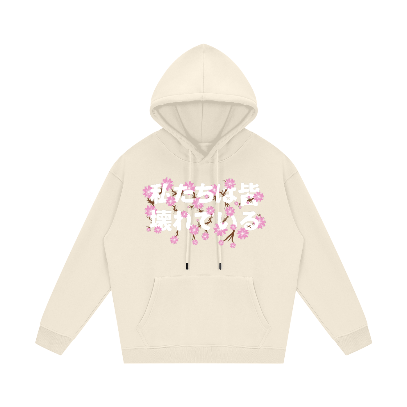 INVERSE CHERRY BLOSSOM STRING HOODIE