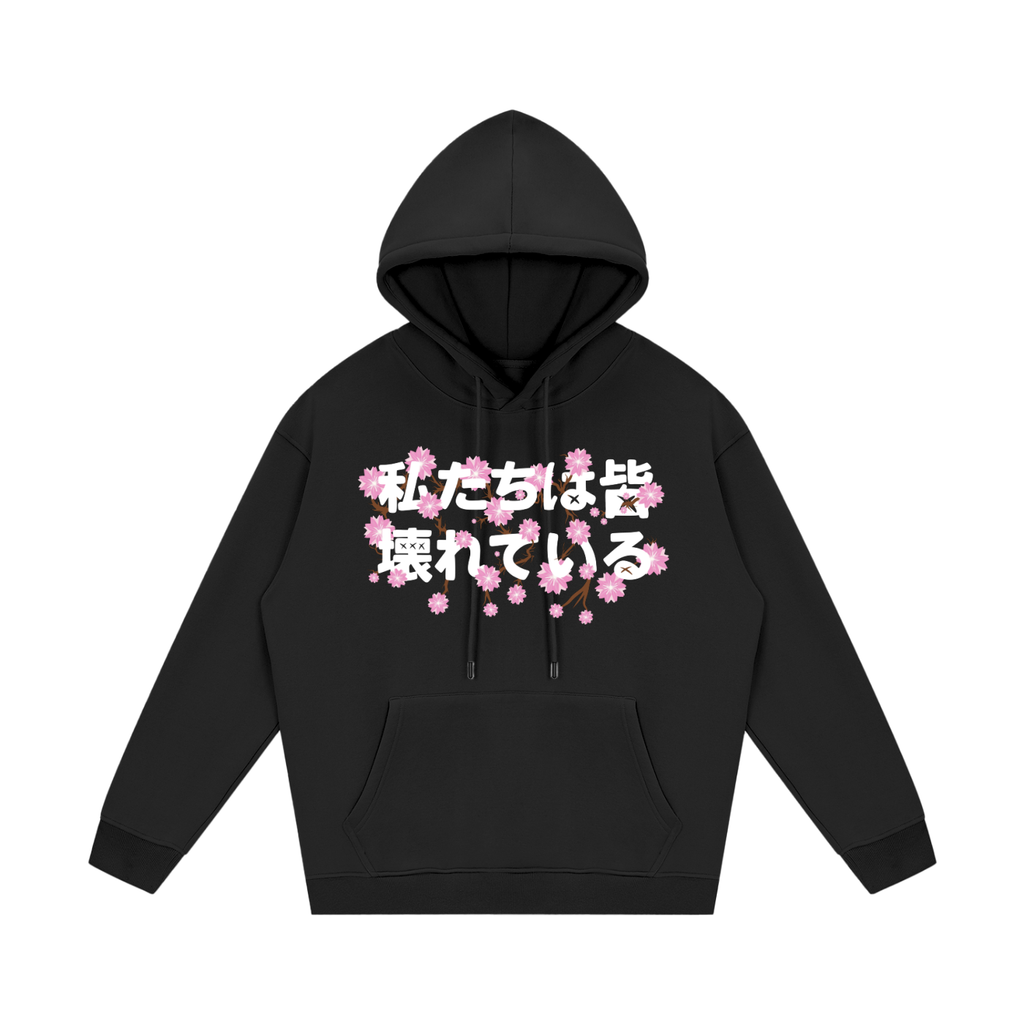 INVERSE CHERRY BLOSSOM STRING HOODIE