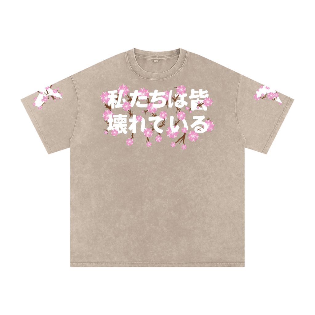 INVERSE CHERRY BLOSSOM SNOW WASHED T-SHIRT