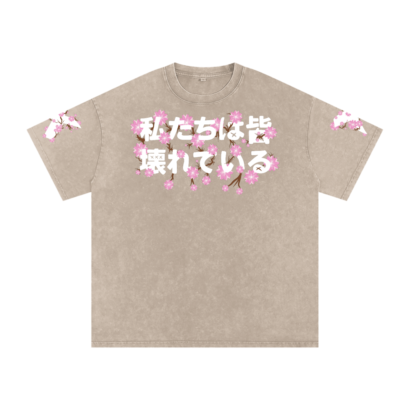 INVERSE CHERRY BLOSSOM SNOW WASHED T-SHIRT
