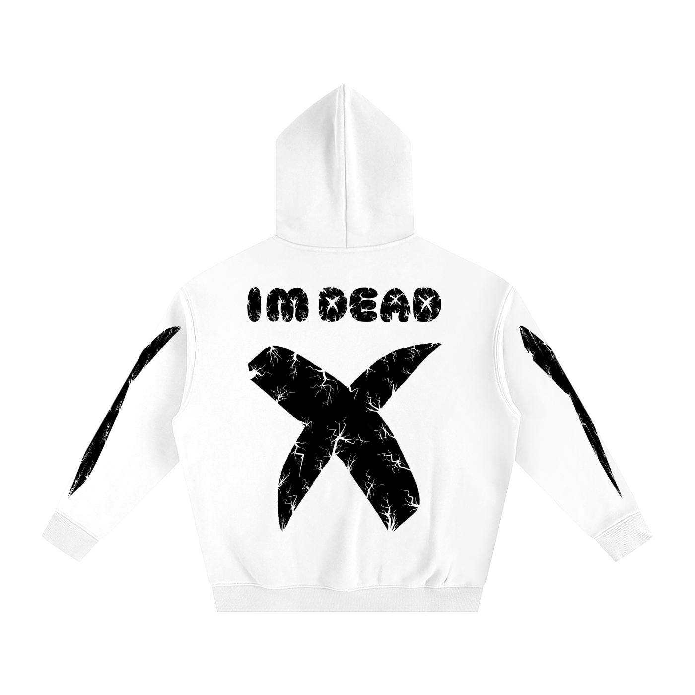 CRACKED BEAR FLEECED HOODIE