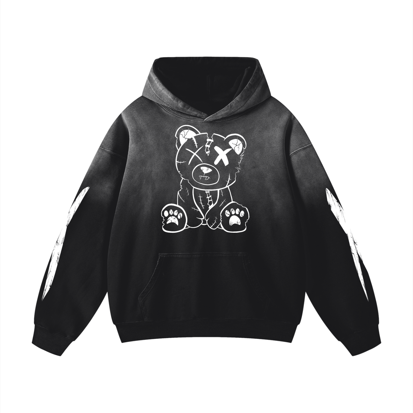 INVERSE CRACKED BEAR SUNFADE HOODIE