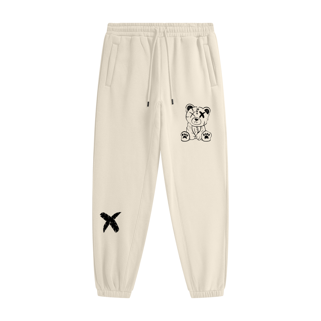 CRACKED BEAR FLEECE JOGGERS