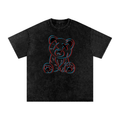 3D BEAR SNOW WASHED T-SHIRT