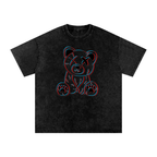 3D BEAR SNOW WASHED T-SHIRT